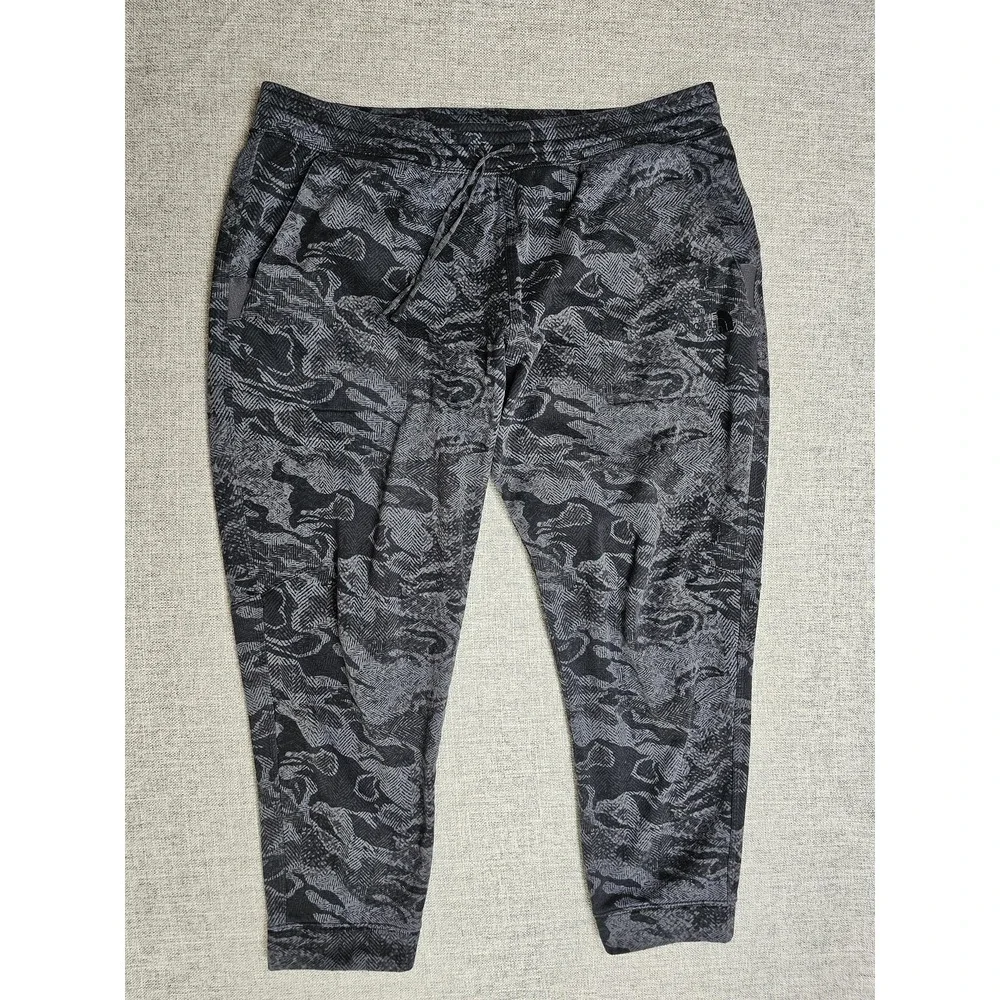 The North Face Pants Mens XL Gray Camo Fleece Jogger Zip Pocket Thermal Winter